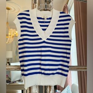 NWOT blue striped top